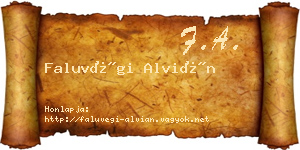 Faluvégi Alvián névjegykártya